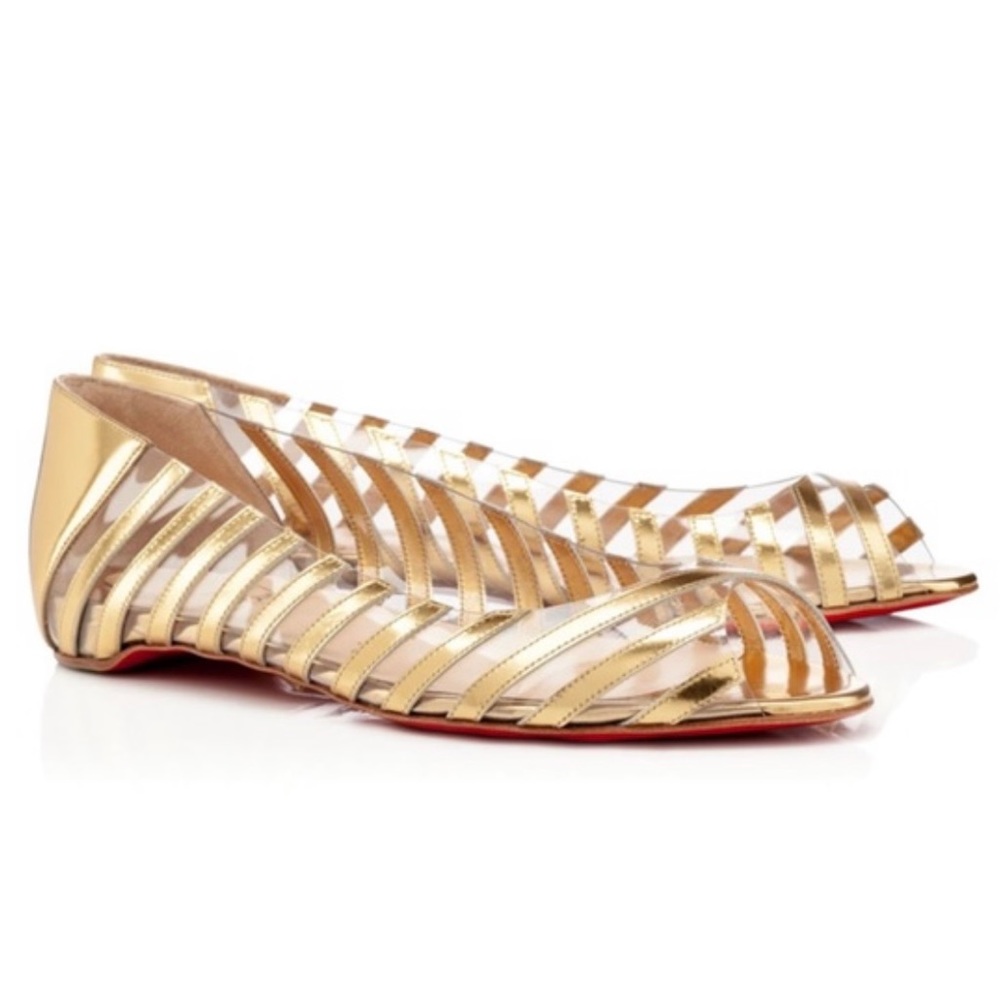 Christian Louboutin Gold Flats